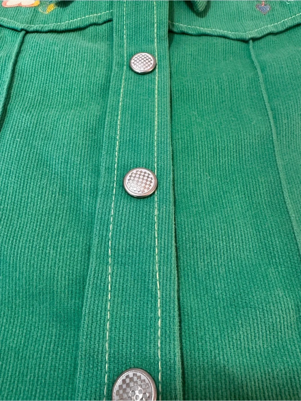 Vintage 1970s Health-tex 2T Green Embroidered Toddler Jacket USA